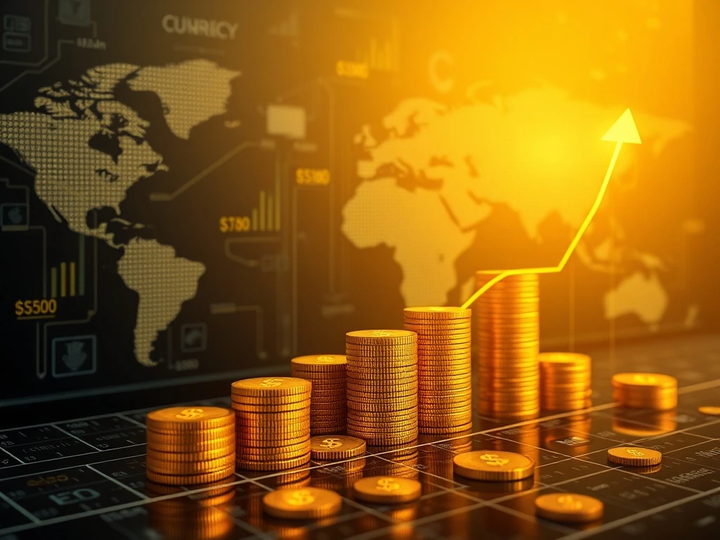 A chart showing the stablecoin market cap reaching a trillion dollars, symbolizing its projected growth and financial impact.