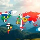 A visual metaphor showing fragmented global stablecoin regulation, with different national laws struggling to align, ultimately empowering larger financial entities.