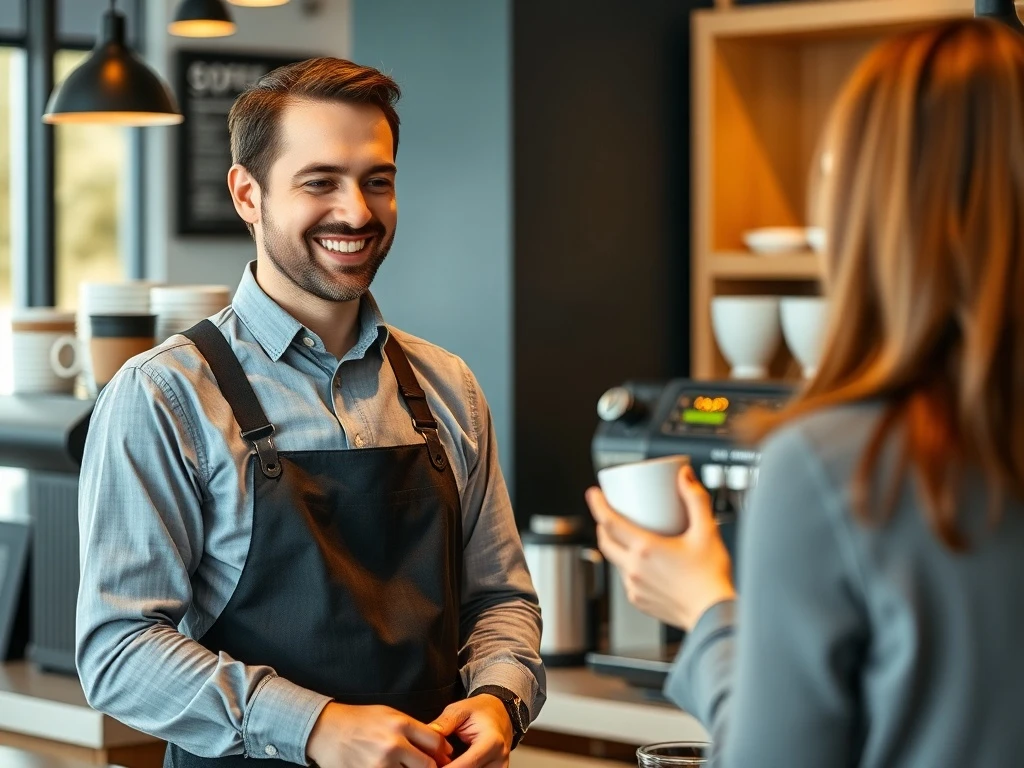 Starbucks manager salaries overview showing professional store leader in action