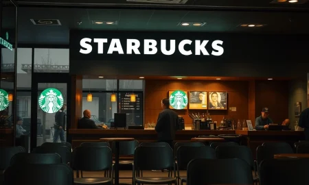 Starbucks struggles evident in empty store with concerned staff during business downturn