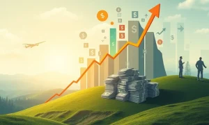 A visual representation of increasing corporate stock buybacks, illustrating their impact on investor portfolios.