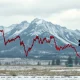 A downward-trending chart illustrating potential **stock market decline** if a crucial Jackson Hole signal is missed.