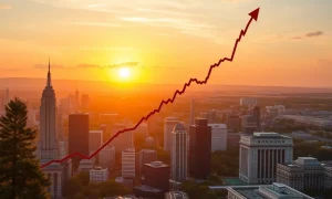 Graph showing a significant **stock market rally** after a key Federal Reserve announcement, illustrating investor optimism and a potential late-summer surge.