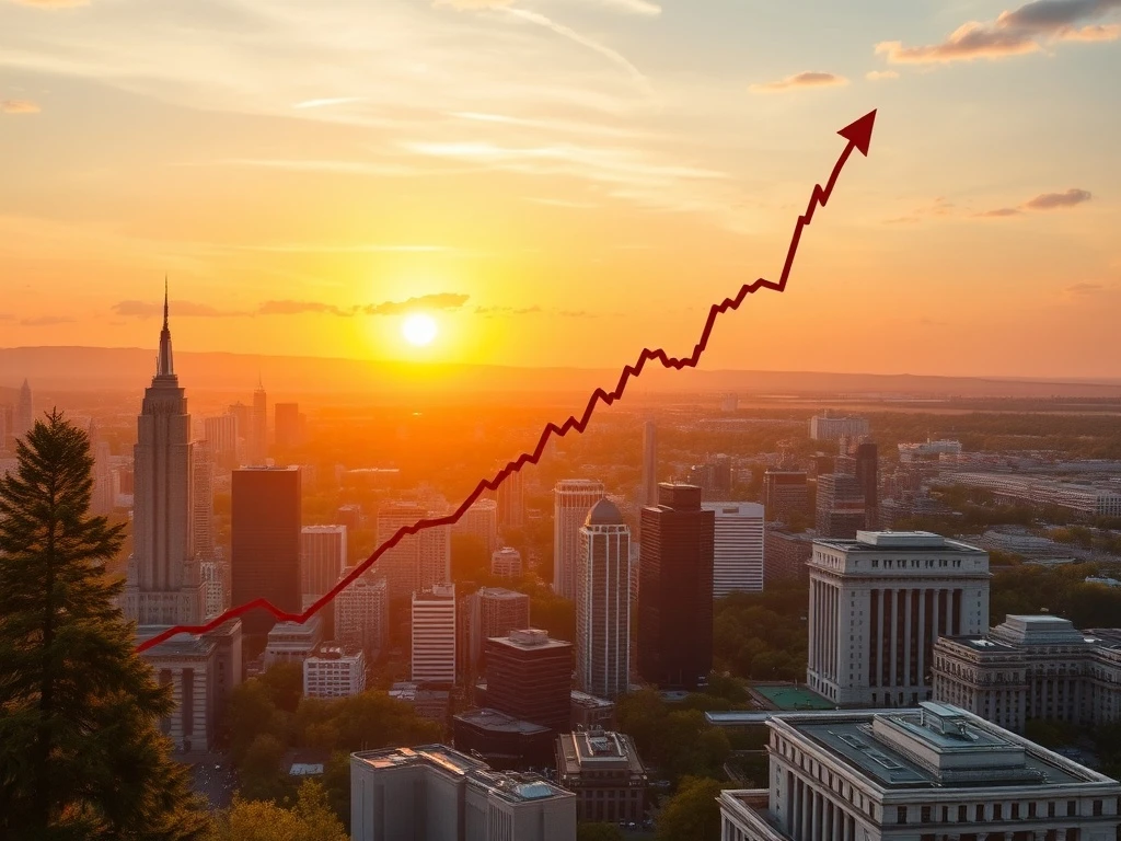 Graph showing a significant **stock market rally** after a key Federal Reserve announcement, illustrating investor optimism and a potential late-summer surge.