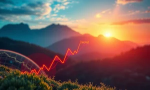 Charts showing upward trends in the stock market today, reflecting the Dow's rise.