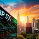 Digital stock market chart showing upward trends, symbolizing the record highs and slight rise in **Stock Market Today** futures.