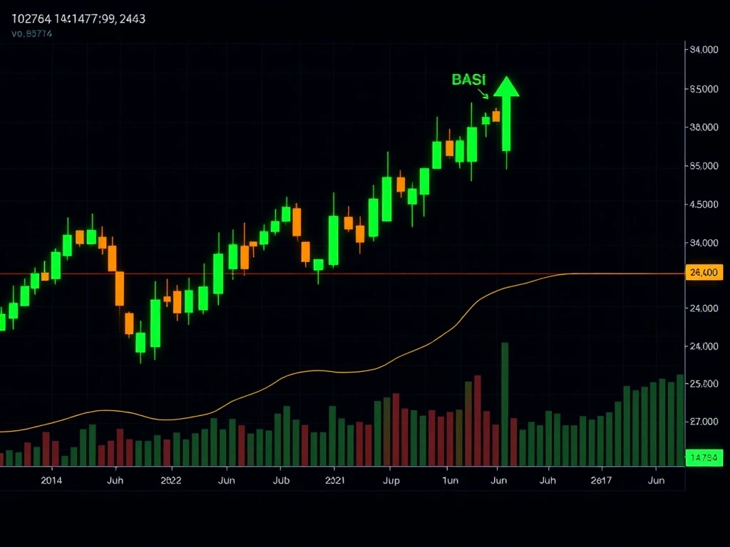 SUIUSD technical analysis chart showing bullish breakout pattern with volume spike and momentum indicators