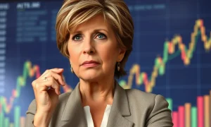 Suze Orman discussing her unique investing strategy and top stock pick for financial growth.