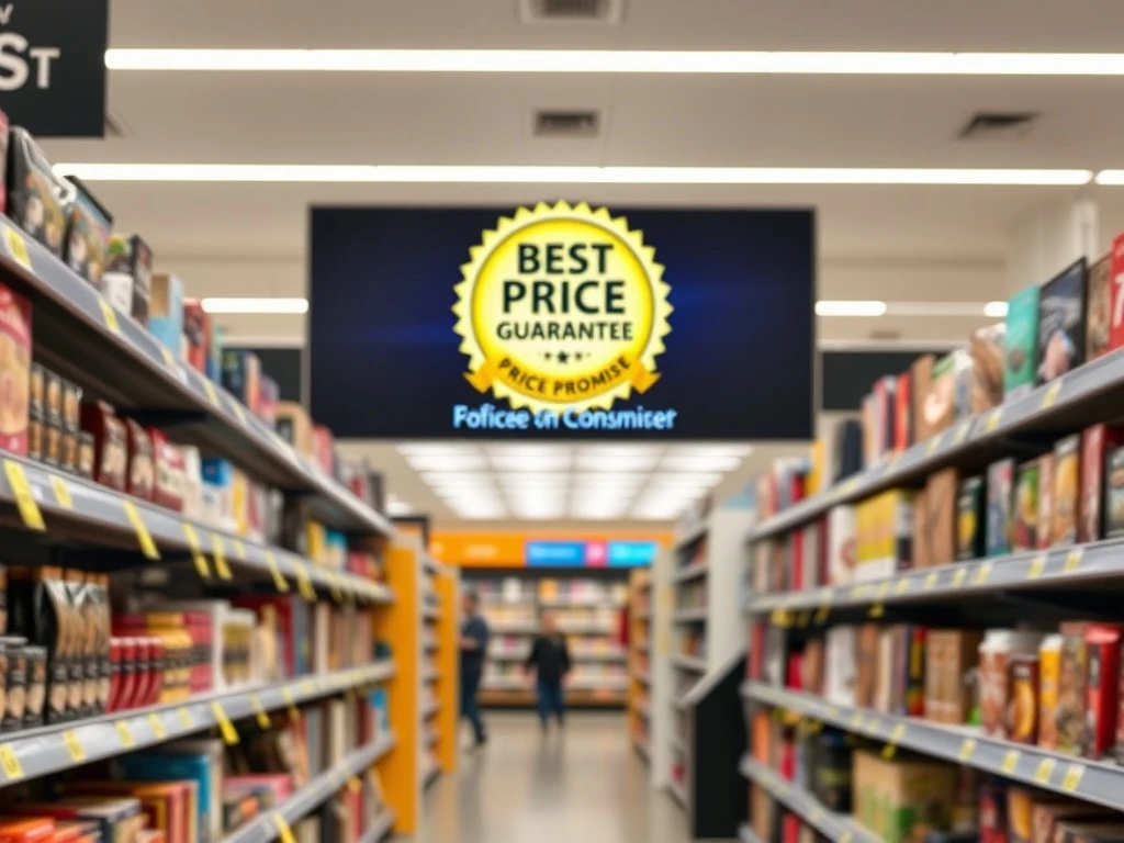 A shopper examining products in a Target aisle, highlighting Target's price promise strategy and its impact on consumer shopping experience.
