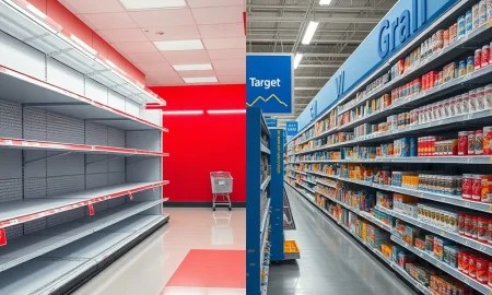 Target stock performance declining against Walmart in retail competition analysis