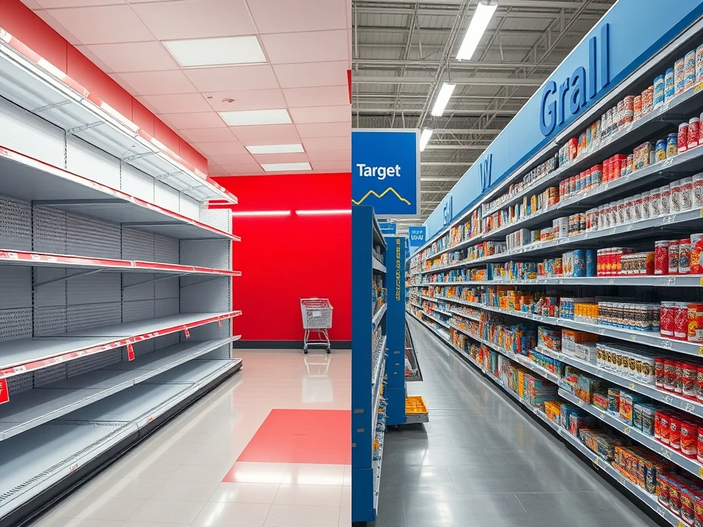 Target stock performance declining against Walmart in retail competition analysis