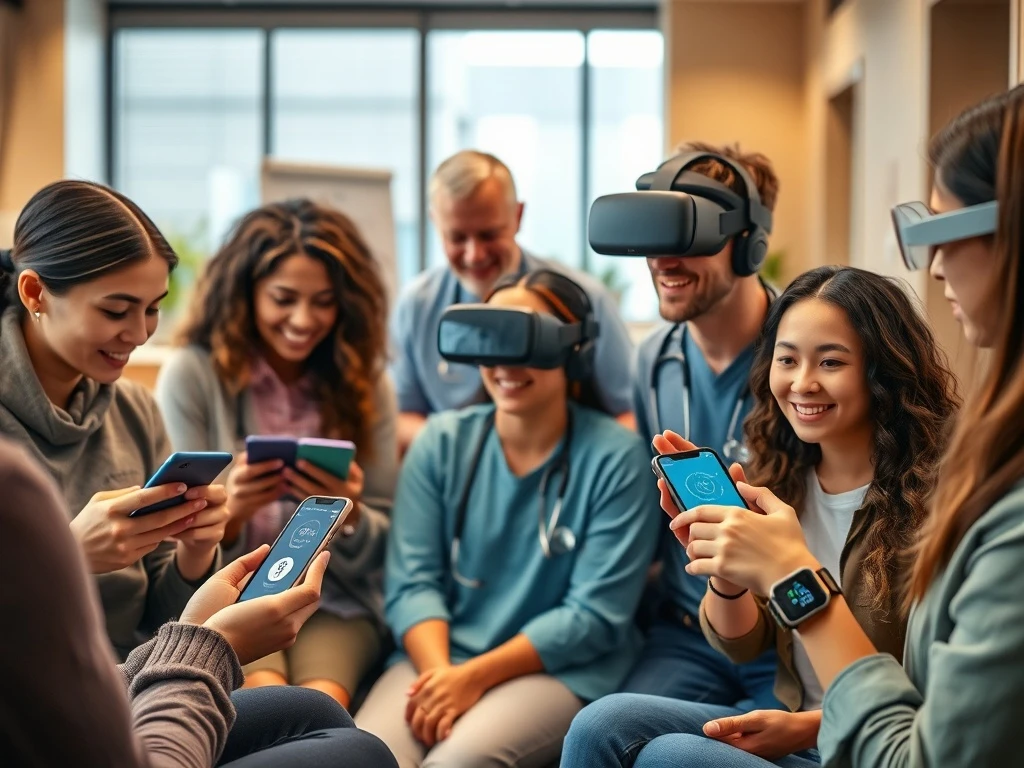 Modern alcohol addiction treatment using technology devices for recovery support and monitoring