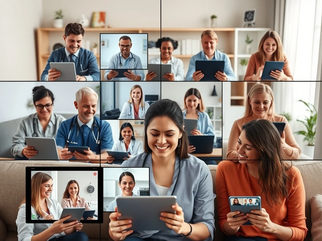 Telehealth video consultation between doctor and patient showing modern healthcare technology