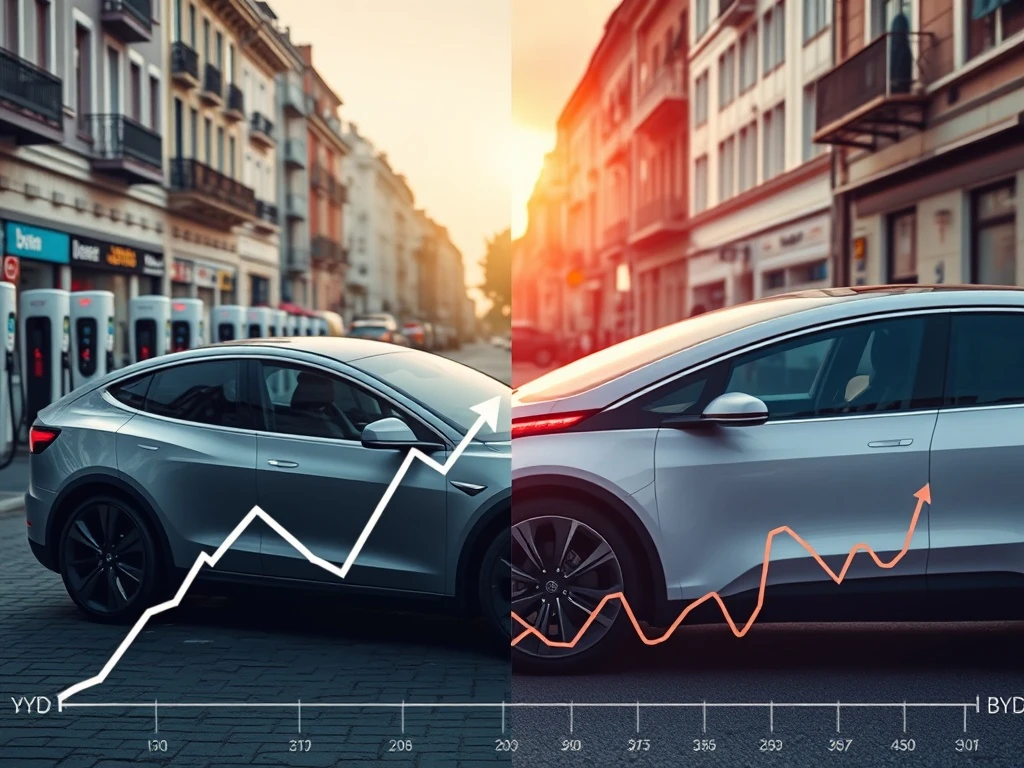 Tesla sales decline in Europe as BYD electric vehicles gain market dominance