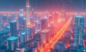 Digital representation of tokenized real estate transactions, showing how new rules enable significant savings for property stakeholders.