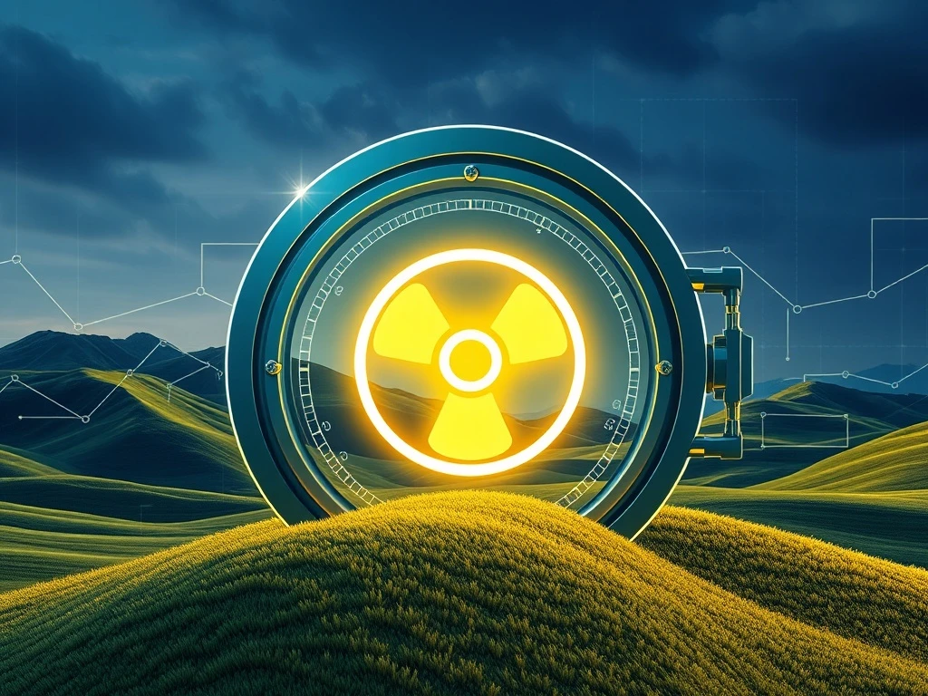 A secure digital vault protecting tokenized uranium, symbolizing Hex Trust's new institutional custody service on blockchain.