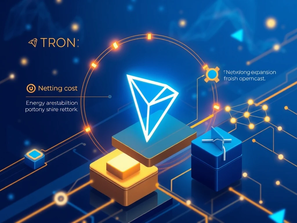 Tron fee-cut proposal voting process showing network expansion and energy cost reduction