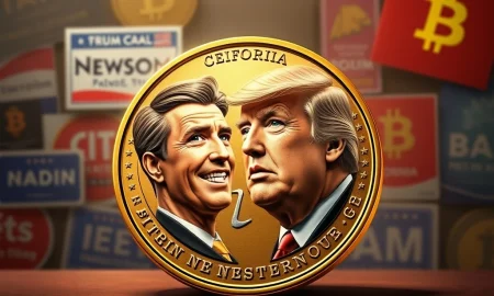 Satirical Trump Corruption Coin mocking political cryptocurrency ventures