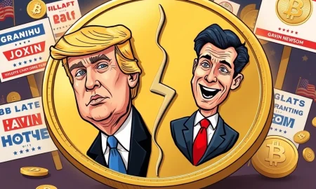 Satirical Trump Corruption Coin mocking political cryptocurrency ventures