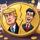 Satirical Trump Corruption Coin mocking political cryptocurrency ventures