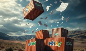 Trump's de minimis shipping loophole closure causing Etsy and eBay stock market decline