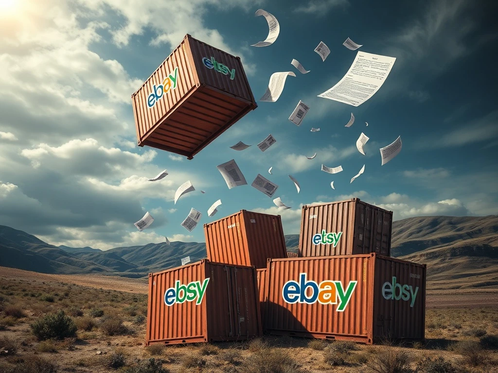 Trump's de minimis shipping loophole closure causing Etsy and eBay stock market decline