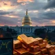 Gold bars as ultimate safe haven during Federal Reserve political pressure