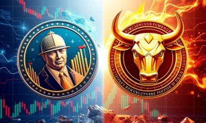 Top new meme coin to buy for 2025 comparison between Trump volatility and BullZilla innovative features