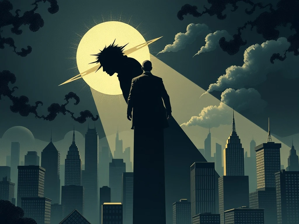 A symbolic depiction of the escalating impact of Trump tariffs on global trade, showing political figures clashing with financial institutions.