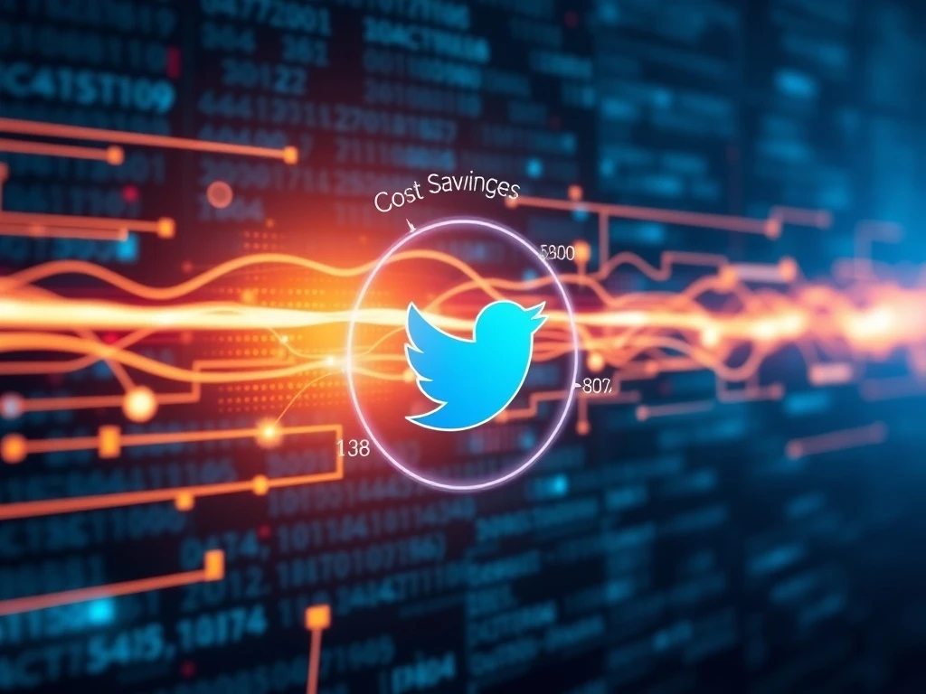 Visual representation of a high-performance Twitter API facilitating rapid data exchange and cost-efficiency for developers.