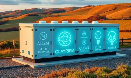 UK battery storage facility supporting clean energy grid infrastructure and renewable power integration