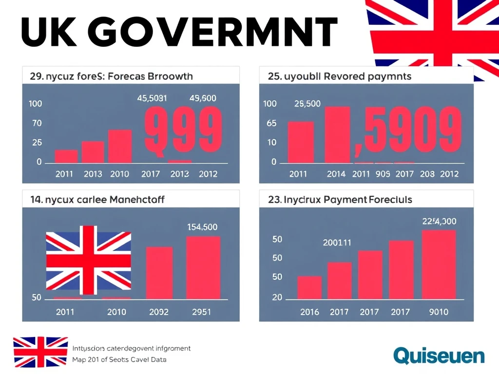 UK government borrowing analysis showing improved fiscal performance with charts and data visualization