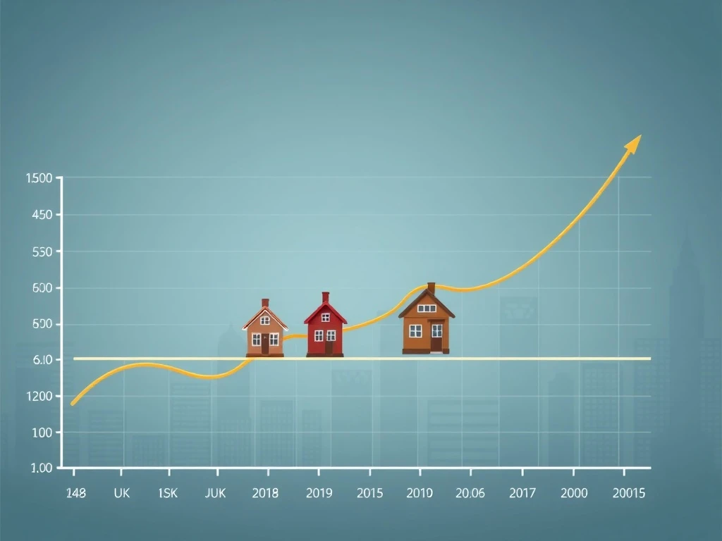 Graph illustrating the significant monthly rise in UK house prices, highlighting market resilience.