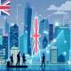 UK tech growth landscape showing innovation and business expansion with digital elements