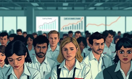 A visual representation of low UK worker happiness and its impact on productivity, based on recent survey findings.