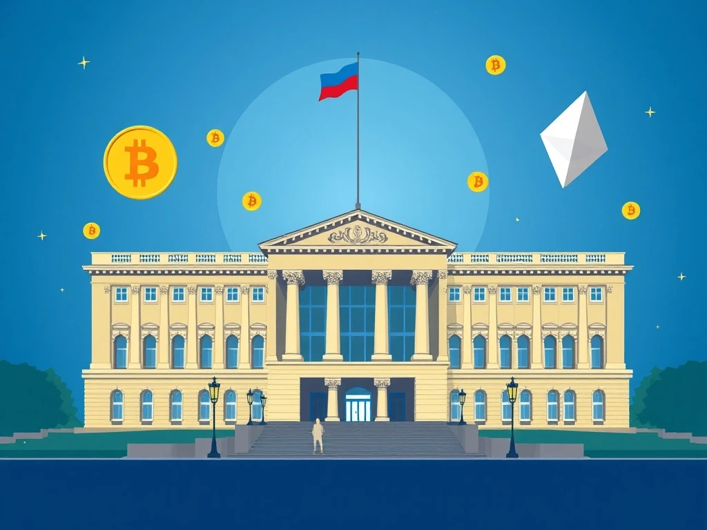 Ukraine's parliament building symbolizing upcoming Ukraine crypto regulation and the legalization of digital assets.