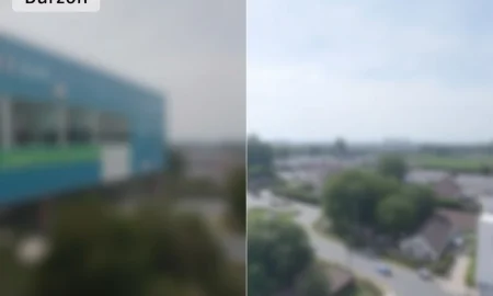 A side-by-side comparison illustrating how Unblur Video Online converts a pixelated, blurry video frame into a sharp, detailed, and high-resolution image, demonstrating the power of AI enhancement.