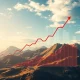 U.S. economy growth chart showing upward trend with inflation indicators rising alongside economic expansion