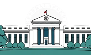 An illustration symbolizing the US Fed crypto oversight shifting from a specialized program to standard banking supervision.