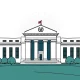 An illustration symbolizing the US Fed crypto oversight shifting from a specialized program to standard banking supervision.