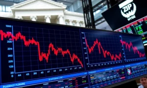 U.S. stock futures showing decline after Federal Reserve policy impact on markets