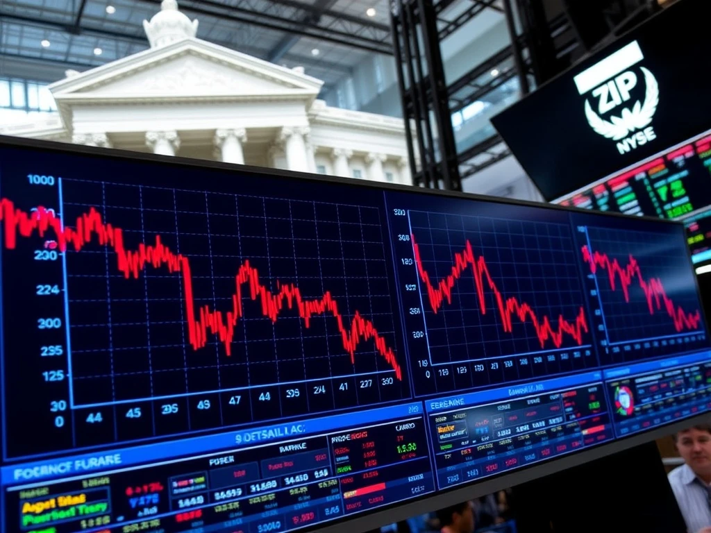 U.S. stock futures showing decline after Federal Reserve policy impact on markets