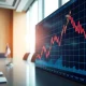 Charts and graphs depict rising US stock futures as investors anticipate the Federal Reserve's crucial Jackson Hole meeting.