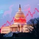 Chart showing the surprising resilience of U.S. stocks despite economic headwinds, illustrating their upward trend.