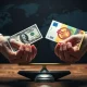A balanced scale showing the stability of the USD/EUR currency pair, symbolizing its importance in global forex markets for traders.