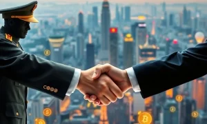A visual representation of Military Bank and Dunamu collaborating to launch Vietnam's pioneering regulated Vietnam crypto exchange.