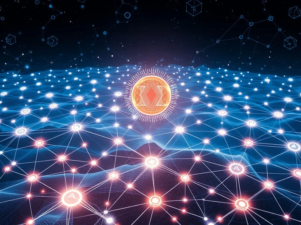 Vortia AI's innovative platform connecting blockchain and AI, illustrating its role as a decentralized operating system.