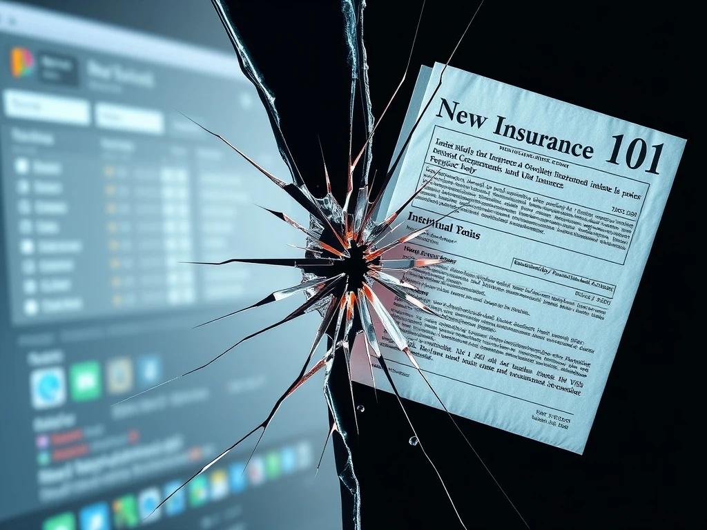 Vouch insurance failure showing digital platform collapse against traditional insurance documents