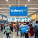 A busy Walmart store showcasing efficient operations and a new loyalty program aimed at boosting Walmart customer retention.