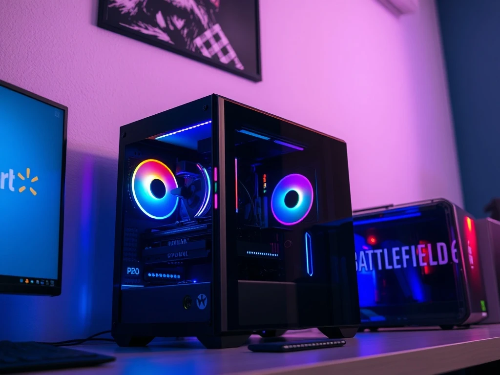 Walmart gaming PC deal featuring discounted desktop with free Battlefield 6 game